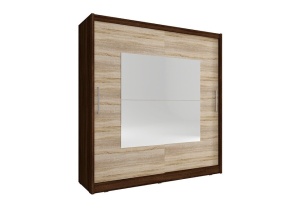 DULAP DORMITOR WIKI IX 180 STEJAR SONOMA + CIOCOLATIU DESIGN MODERN PSK