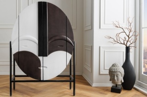 DULAP LIVING DIN LEMN, 120CM, DIN LEMN SI METAL, REALIZAT MANUAL, ARTIM GROUP SELECTION - Img 2