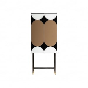DULAPIOR HANNES REF. 29398, DIN METAL, STICLA SI MDF, STIL VINTAGE, VIC