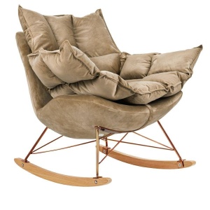 FOTOLIU BALANSOAR SWING VELVET, KHAKI, TAPITERIE DIN CATIFEA, STIL MODERN