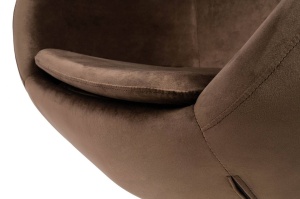 FOTOLIU CONFORTABIL EGG SZEROKI VELVET, MARO 81/CROM, DIN CATIFEA SI METAL, STIL MODERN B2 - Img 4