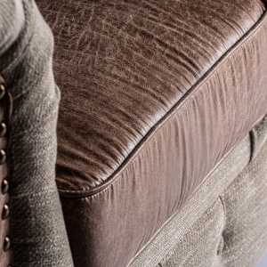 FOTOLIU CONFORTABIL LOCRI REF. 27131, DIN LEMN MASIV, TEXTIL SI POLIESTER, STIL CHESTERFIELD, VIC - Img 5