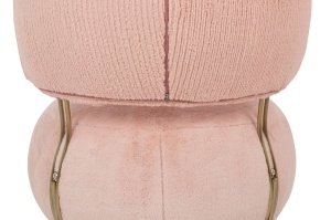 FOTOLIU LOW TEDDY, ROZ/AURIU, TAPITERIE DIN TEXTIL PLUSAT, STIL MODERN, B2 - Img 8