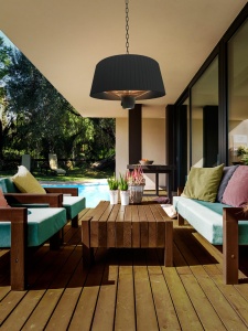 INCALZITOR ELECTRIC DE EXTERIOR HEAT VINTAGE, CU LED SI TELECOMANDA, 80/90 CM, DIN METAL, PLASTIC SI TEXTIL, STIL MODERN