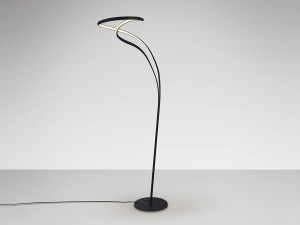 LAMPADAR DANZA, 160 CM, NEGRU MAT/OPAL, DIN METAL, ALUMINIU SI SILICON, STIL MODERN - Img 2