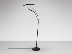 LAMPADAR DANZA, 160 CM, NEGRU MAT/OPAL, DIN METAL, ALUMINIU SI SILICON, STIL MODERN - Img 2