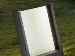 LAMPADAR EXTERIOR MATIA, 30 CM, GRI INCHIS/OPAL, DIN ALUMINIU SI STICLA, STIL MODERN - Img 4