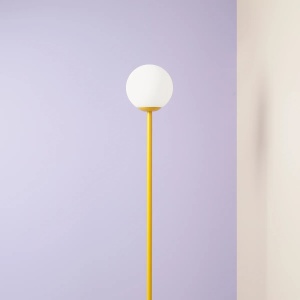 LAMPADAR PINNE, 162 CM, GALBEN, DIN STICLA SI METAL, STIL MODERN - Img 2