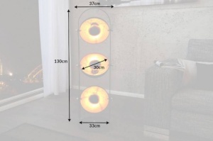 LAMPADAR, STUDIO, NEGRU/AURIU, 130CM, DIN INOX - Img 7