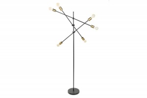 LAMPADAR, VARIATION, COD 40776, METAL NEGRU/AURIU, ASPECT MODERN - Img 6
