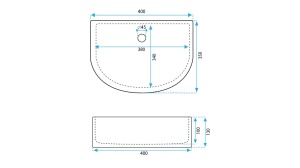LAVOAR REA CLARA, ALB, 40 CM, DIN CERAMICA, CALITATE SUPERIOARA - Img 6