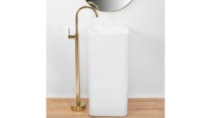 LAVOAR REA STATIV HOLLY, 85 CM, ALB, DIN CERAMICA, CALITATE SUPERIOARA - Img 2