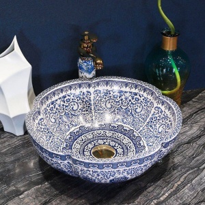 LAVOAR REA VIVIEN, 42,5 CM, ALBASTR/ALB, DIN CERAMICA, CALITATE SUPERIOARA - Img 5