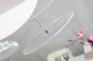 LUSTRA 70CM, INFINITY ALB/ARGINTIU, REALIZATA DIN METAL, COD 36227 - Img 5