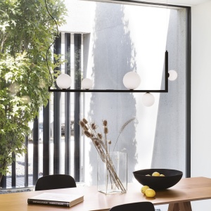 LUSTRA BIRDS SP5, NEGRU MAT, DIN METAL SI STICLA, STIL MODERN - Img 2