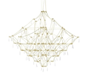 LUSTRA CONSTELATION 100, DIN OTEL INOXIDABIL, AURIE, STIL MODERN