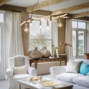 LUSTRA DRIFTWOOD SP6, NATURAL, DIN METAL, STIL RUSTIC - Img 2