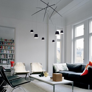 LUSTRA FISH SP6, NEGRU, DIN METAL, STIL MODERN - Img 2