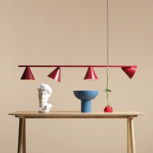 LUSTRA FORM, 4 BRATE, 115 CM, ROSIE, DIN METAL, STIL MODERN