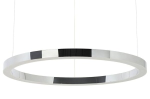 LUSTRA LED, RING 100, ARGINTIE, DIN OTEL LUSTRUIT, STIL MODERN