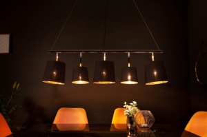LUSTRA, LEVELS 100CM, NEGRU/AURIU, DESIGN MODERN - Img 3