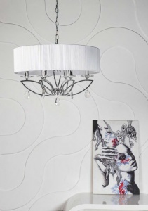LUSTRA MIRAGGIO MOD602-06-N, DIN METAL, STICLA SI TEXTIL, STIL MODERN, MAYTONI - Img 2