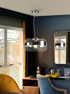 LUSTRA PANGEA 135092, DIN METAL SI STICLA, STIL MODERN, SCHULLER