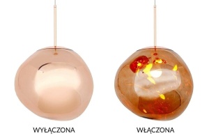LUSTRA PENDUL FUSION 20, CUPRU, DIN METAL SI ACRIL, STIL MODERN