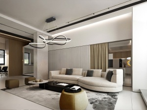 LUSTRA/PLAFONIERA EVANIA, CU TELECOMANDA, 70/150 CM, NEGRU MAT, DIN OTEL SI SILICON, STIL MODERN