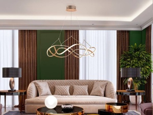 LUSTRA/PLAFONIERA MOLLY, CU TELECOMANDA, 80 CM, AURIU ROSE/OPAL, DIN METAL, ALUMINIU SI SILICON, STIL MODERN