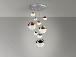 LUSTRA SPHERE 793091B , CU POSIBILITATE DE CONECTARE LA BLUETOOTH, DIN METAL SI POLICARBONAT, STIL MODERN SCHULLER - Img 3