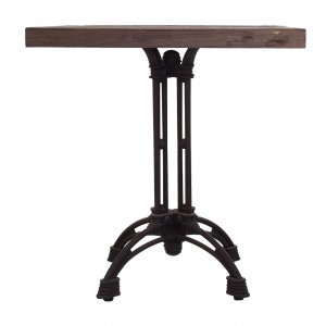 MASA BAR THIERS REF. 23419, NEGRU NATURAL, STIL VINTAGE, DIN LEMN MASIV DE ULM SI FIER, PRODUS DETASABIL, VIC