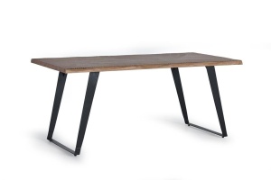 MASA DINING DORIS 180CM, MARO/NEGRU, LEMN MASIV DE ACACIA SI METAL, GINER Y COLOMER