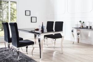 MASA DINING ELEGANTA, BAROC 200CM, DIN STICLA SI METAL, DESIGN EXCLUSIVIST - Img 2