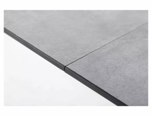 MASA DINING EXTENSIBILA RENE, 160/200 CM, GRI/NEGRU MAT, BLAT DIN MDF SI PICIOARE DIN METAL, STIL MODERN - Img 5