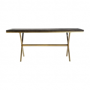MASA DINING MUSSING REF. 29888, DIN LEMN MASIV DE MANGO SI METAL, STIL VINTAGE, VIC
