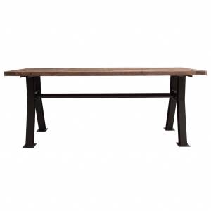 MASA DINING PINSK REF. 24088, DIN METAL SI LEMN MASIV DE PIN, STIL INDUSTRIAL, VIC