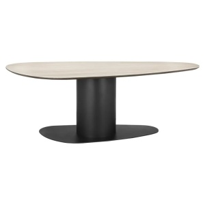MASA DINING RITZ 220, BEJ, 8713, CONFECTIONATA DIN MDF, METAL SI TRAVERTIN CERAMIC, RICHMOND INTERIORS - Img 2