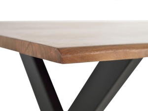 MASA DINING YARA 200CM, MARO/NEGRU, LEMN MASIV DE ACACIA SI METAL, GINER Y COLOMER - Img 6