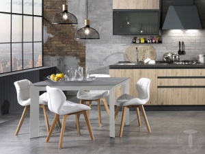 MASA EXTENSIBILA DIN CERAMICA 120/170CM, BLADE, COD 4657, STIL MODERN, REALIZATA DIN METAL SI CERAMICA - Img 5