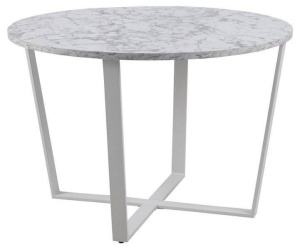 MASA LIVING DIN METAL AMBLE 110, ALB/IMITATIE MARMURA, STIL MODERN B2