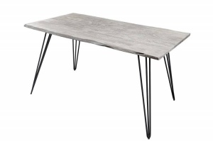 MASA SCORPION 140CM, LEMN MASIV DE SALCAM SI METAL, DESIGN INDUSTRIAL - Img 6