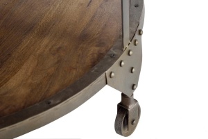 MASUTA DE CAFEA 1097, MARO, BLAT DIN SALCAM SI PICIOARE DIN METAL, STIL VINTAGE G&C - Img 3
