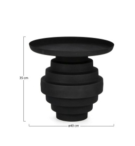 MASUTA DE CAFEA AMBA 40 NEAGRA, CONFECTIONATA DIN OTEL, STIL MODERN - Img 4