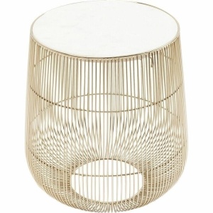 MASUTA DE CAFEA BEAM 32 ALBA, CONFECTIONATA DIN MARMURA SI OTEL, STIL MODERN