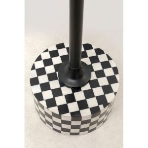 MASUTA DE CAFEA CHESS 25 ALB/NEGRU, CONFECTIONATA DIN OTEL SI MDF, STIL MODERN - Img 3
