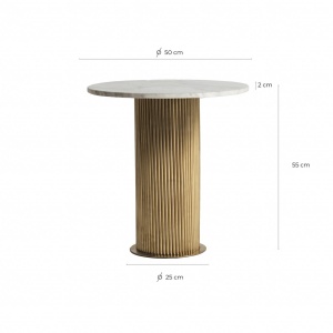 MASUTA DE CAFEA COEN REF. 28047, DIN METAL SI MARMURA SINTETICA, STIL MODERN, VIC - Img 4