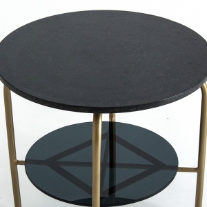 MASUTA DE CAFEA LAUSANA REF. 26983, DIN METAL, STICLA SI MARMURA, STIL MODERN, VIC - Img 2