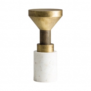 MASUTA DE CAFEA RECKE REF. 25330, DIN METAL, MARMURA SI MDF, STIL VINTAGE, VIC