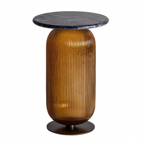MASUTA DE CAFEA REF. 29835, DIN METAL, STICLA SI PIATRA, STIL MODERN, VIC - Img 2